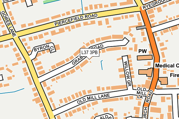 L37 3PB map - OS OpenMap – Local (Ordnance Survey)