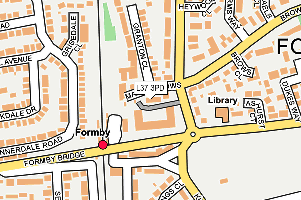 L37 3PD map - OS OpenMap – Local (Ordnance Survey)