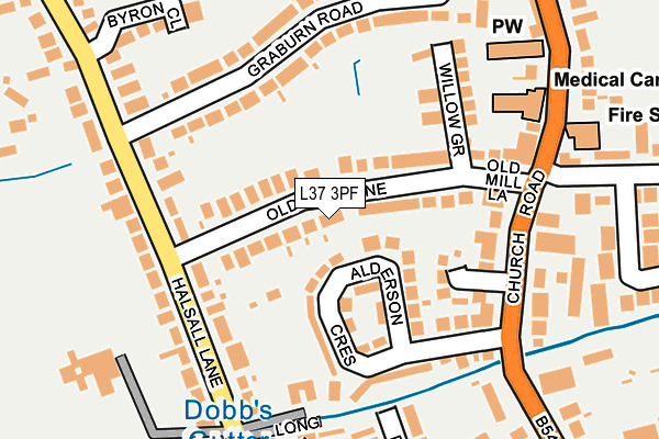 L37 3PF map - OS OpenMap – Local (Ordnance Survey)