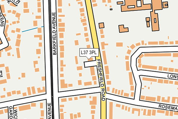 L37 3PL map - OS OpenMap – Local (Ordnance Survey)