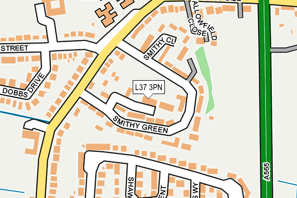 L37 3PN map - OS OpenMap – Local (Ordnance Survey)