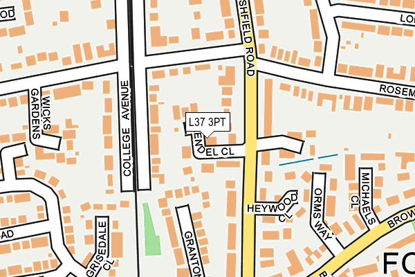 L37 3PT map - OS OpenMap – Local (Ordnance Survey)