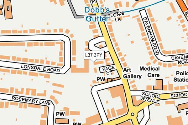 L37 3PY map - OS OpenMap – Local (Ordnance Survey)