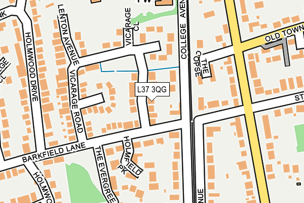 L37 3QG map - OS OpenMap – Local (Ordnance Survey)