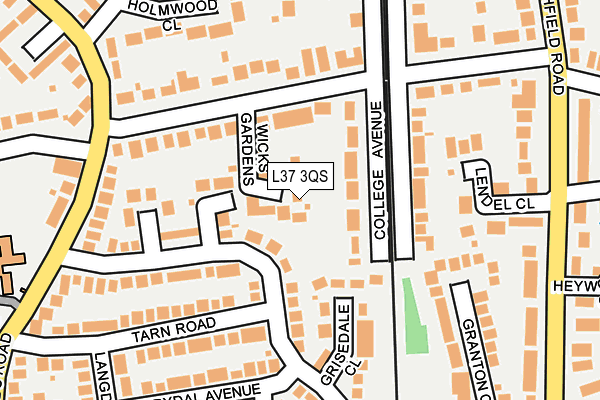 L37 3QS map - OS OpenMap – Local (Ordnance Survey)