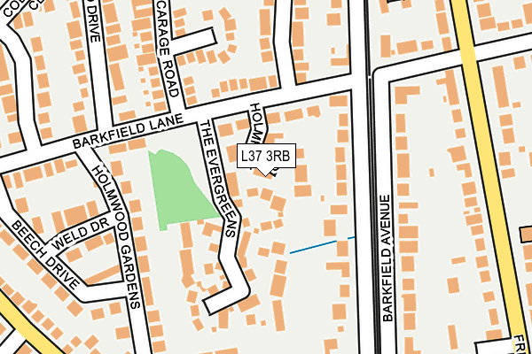 L37 3RB map - OS OpenMap – Local (Ordnance Survey)