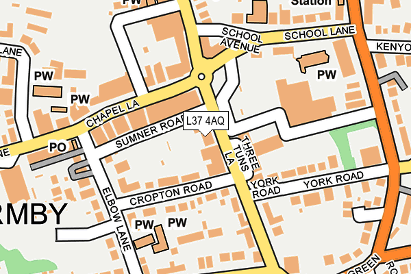 L37 4AQ map - OS OpenMap – Local (Ordnance Survey)