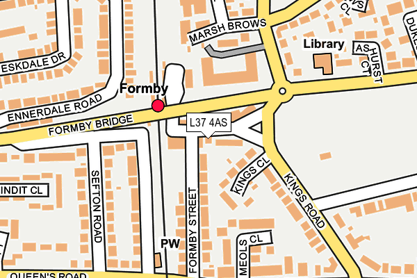 L37 4AS map - OS OpenMap – Local (Ordnance Survey)