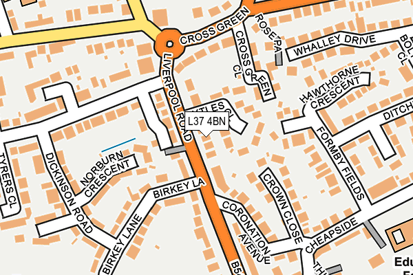 L37 4BN map - OS OpenMap – Local (Ordnance Survey)