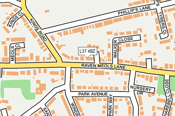 L37 4BZ map - OS OpenMap – Local (Ordnance Survey)