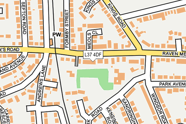 L37 4DF map - OS OpenMap – Local (Ordnance Survey)