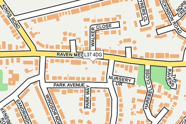 L37 4DG map - OS OpenMap – Local (Ordnance Survey)