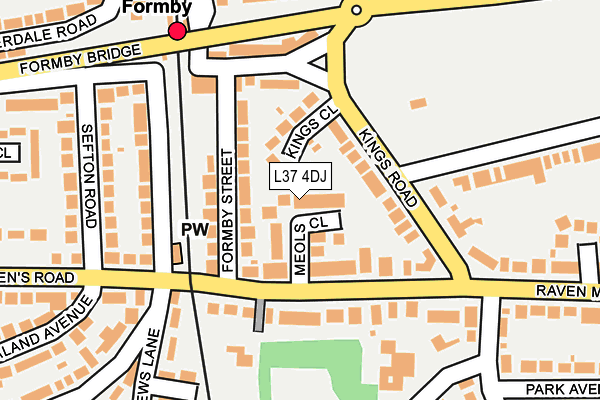 L37 4DJ map - OS OpenMap – Local (Ordnance Survey)