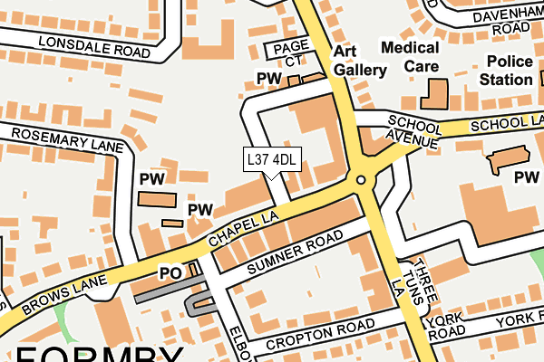 L37 4DL map - OS OpenMap – Local (Ordnance Survey)