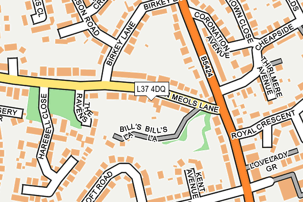 L37 4DQ map - OS OpenMap – Local (Ordnance Survey)