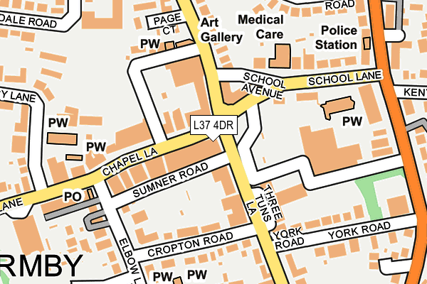L37 4DR map - OS OpenMap – Local (Ordnance Survey)