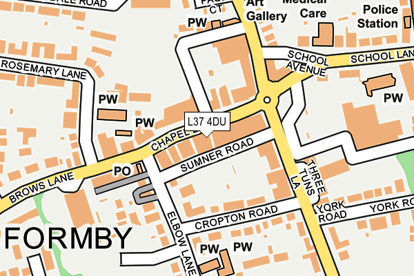 L37 4DU map - OS OpenMap – Local (Ordnance Survey)