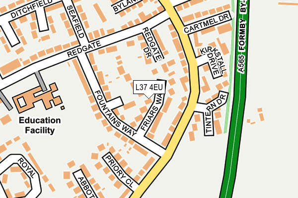 L37 4EU map - OS OpenMap – Local (Ordnance Survey)