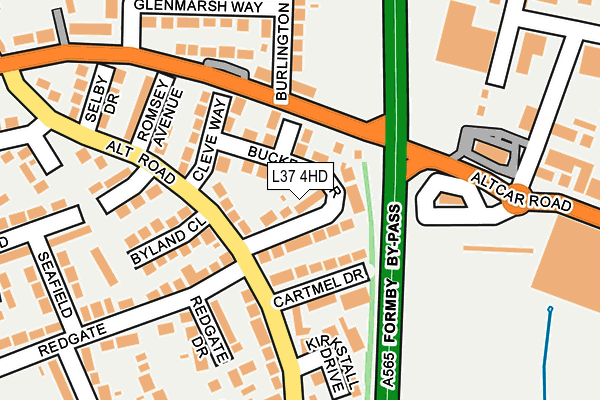 L37 4HD map - OS OpenMap – Local (Ordnance Survey)