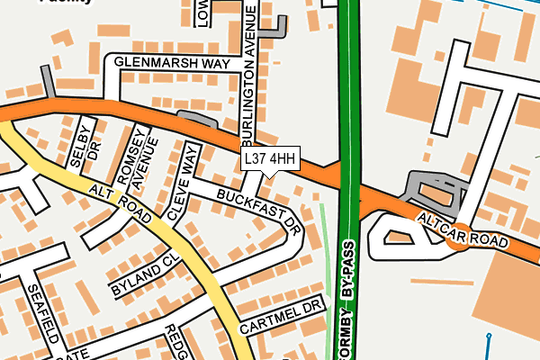 L37 4HH map - OS OpenMap – Local (Ordnance Survey)