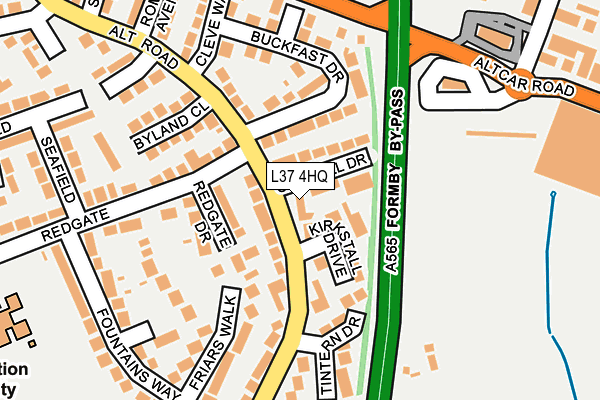 L37 4HQ map - OS OpenMap – Local (Ordnance Survey)