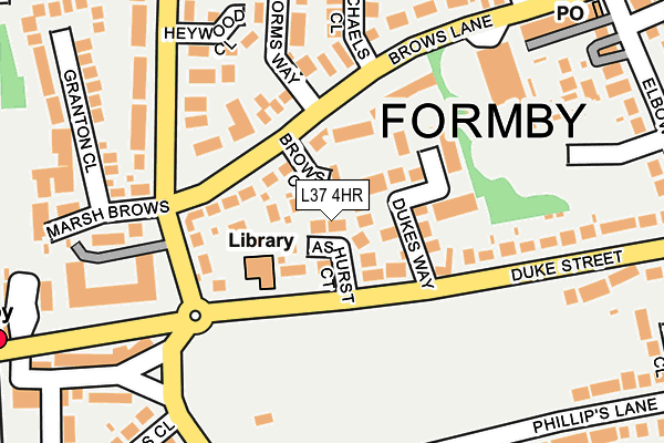 L37 4HR map - OS OpenMap – Local (Ordnance Survey)