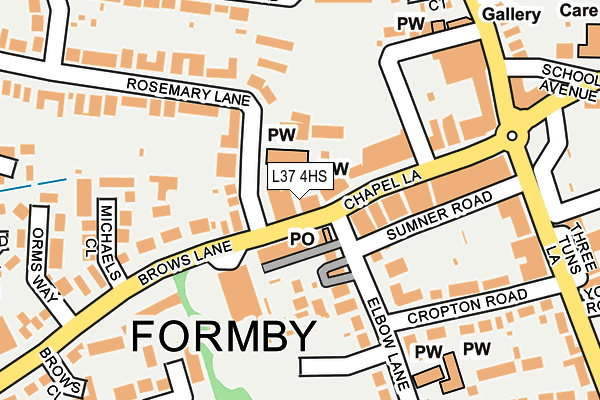 L37 4HS map - OS OpenMap – Local (Ordnance Survey)