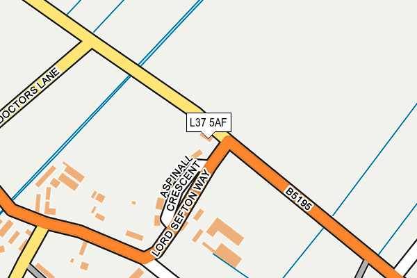 L37 5AF map - OS OpenMap – Local (Ordnance Survey)