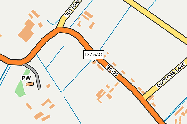 L37 5AG map - OS OpenMap – Local (Ordnance Survey)