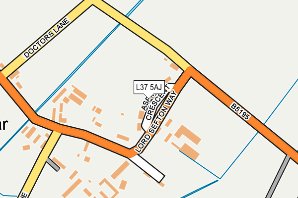 L37 5AJ map - OS OpenMap – Local (Ordnance Survey)