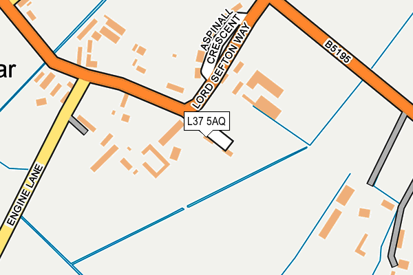 L37 5AQ map - OS OpenMap – Local (Ordnance Survey)