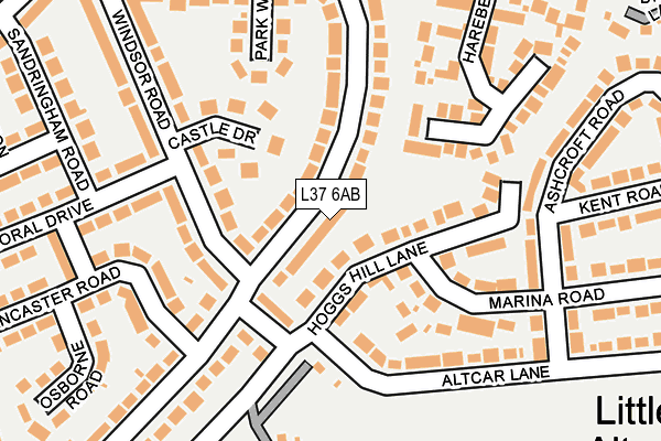 L37 6AB map - OS OpenMap – Local (Ordnance Survey)