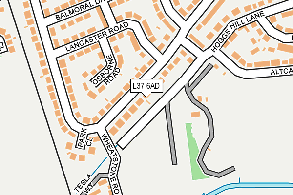 L37 6AD map - OS OpenMap – Local (Ordnance Survey)
