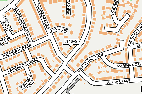 L37 6AG map - OS OpenMap – Local (Ordnance Survey)