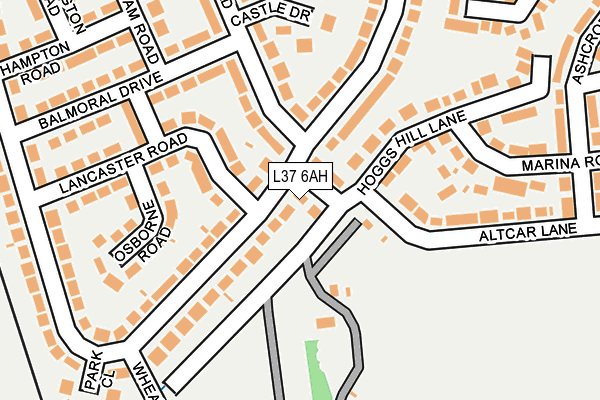 L37 6AH map - OS OpenMap – Local (Ordnance Survey)