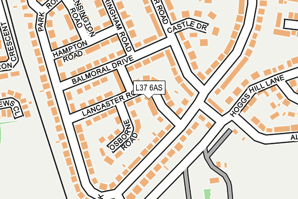 L37 6AS map - OS OpenMap – Local (Ordnance Survey)