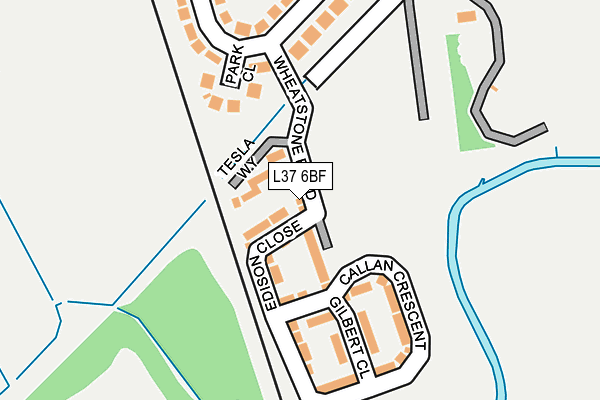 L37 6BF map - OS OpenMap – Local (Ordnance Survey)