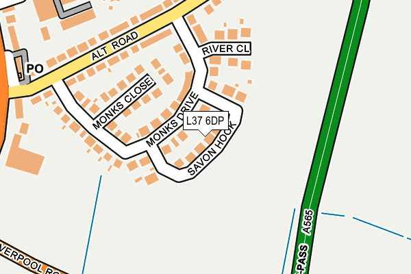 L37 6DP map - OS OpenMap – Local (Ordnance Survey)