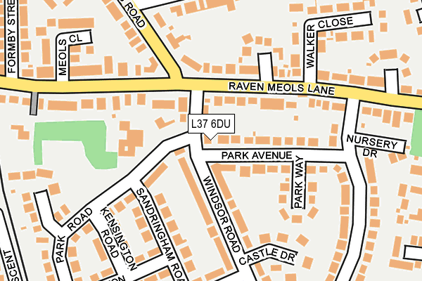 L37 6DU map - OS OpenMap – Local (Ordnance Survey)
