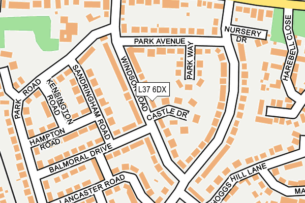 L37 6DX map - OS OpenMap – Local (Ordnance Survey)