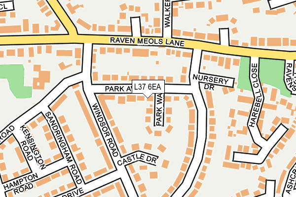 L37 6EA map - OS OpenMap – Local (Ordnance Survey)