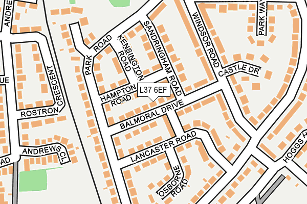 L37 6EF map - OS OpenMap – Local (Ordnance Survey)