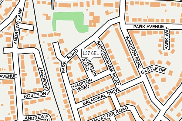 L37 6EL map - OS OpenMap – Local (Ordnance Survey)