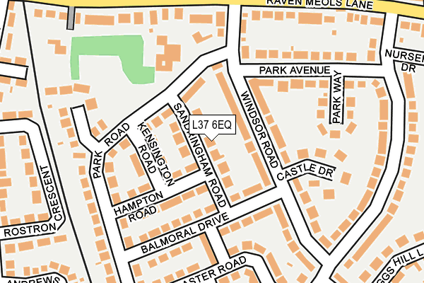 L37 6EQ map - OS OpenMap – Local (Ordnance Survey)