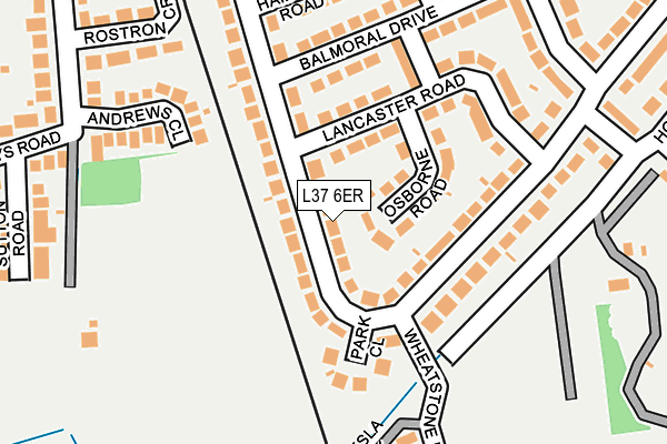 L37 6ER map - OS OpenMap – Local (Ordnance Survey)
