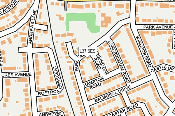 L37 6ES map - OS OpenMap – Local (Ordnance Survey)