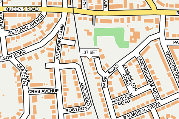 L37 6ET map - OS OpenMap – Local (Ordnance Survey)