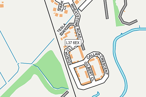 L37 6EX map - OS OpenMap – Local (Ordnance Survey)