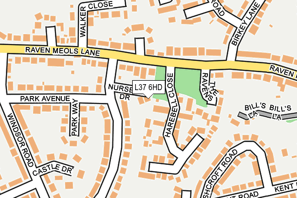 L37 6HD map - OS OpenMap – Local (Ordnance Survey)