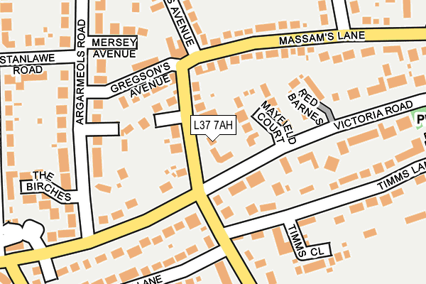 L37 7AH map - OS OpenMap – Local (Ordnance Survey)